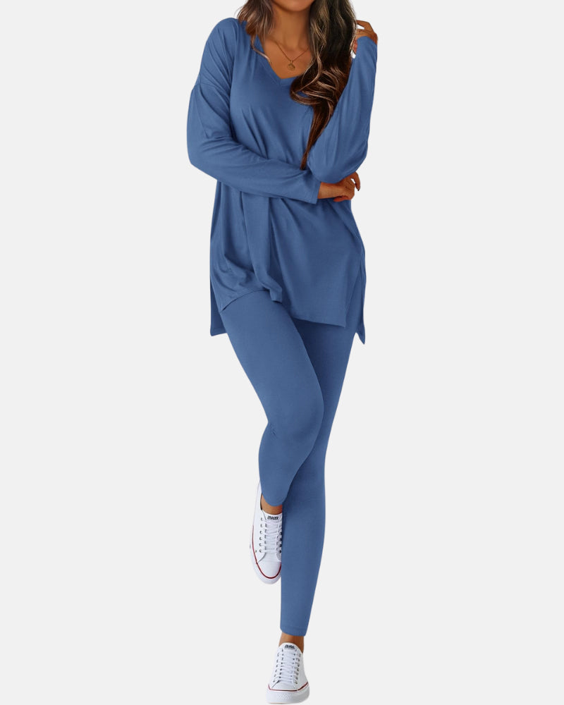 2026 Conjunto Informal de Descanso Camisas Extragrandes Leggings a Juego