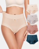 High-Waisted Luxe Ice Silk Briefs 4-Pack