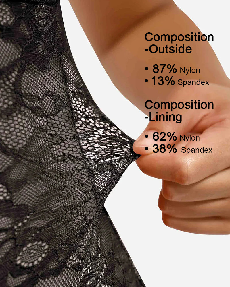 Lace Shapewear Thong Tummy Control Bodysuit