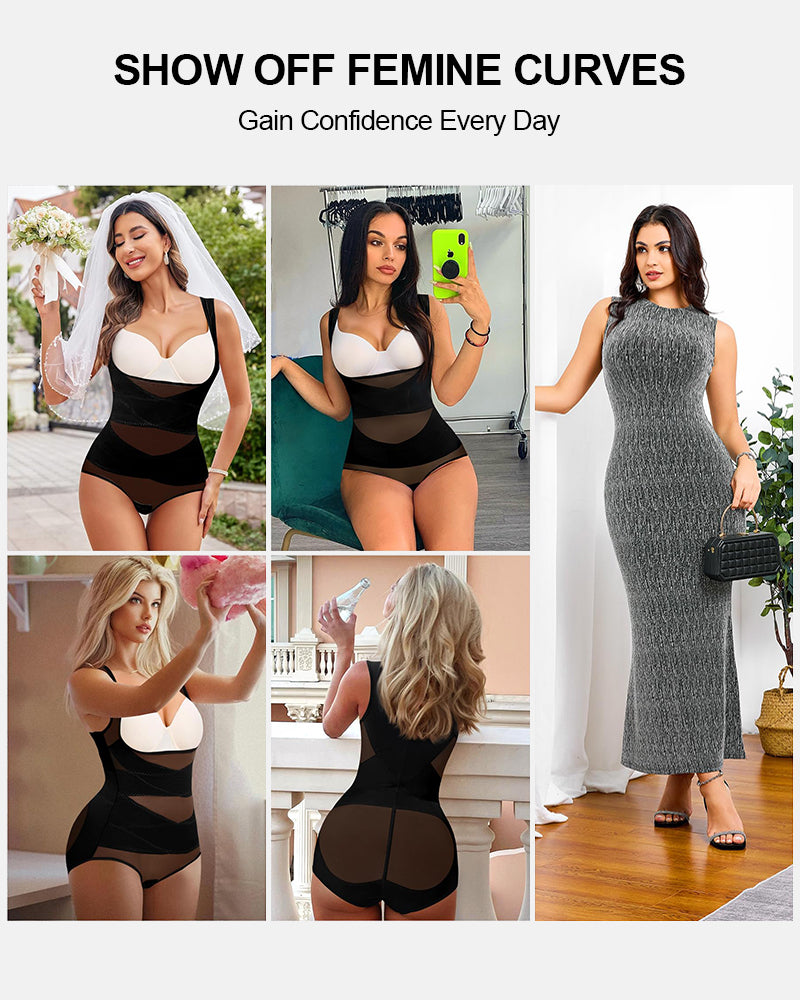 SuperPower Mesh Tummy Control Seamless Bodysuit