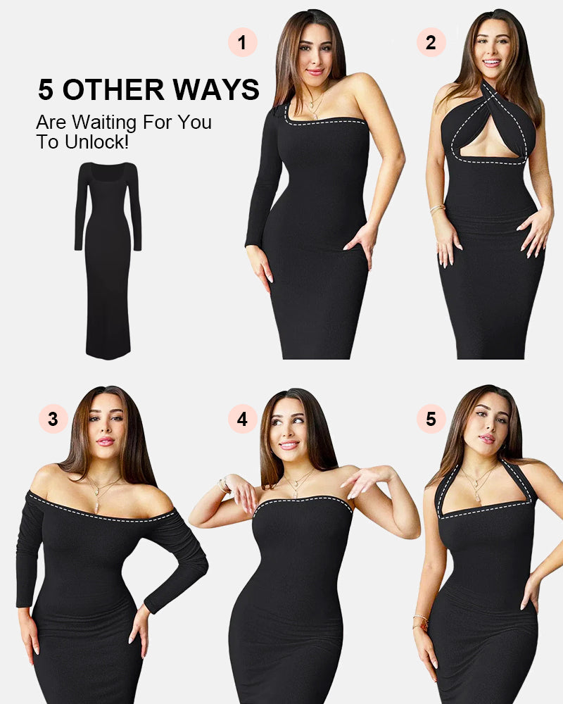 All-in-One Shapewear Dress with Built-In Bra