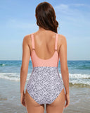 Cutout Tie Knot Tummy Control One Piece Swimsuit