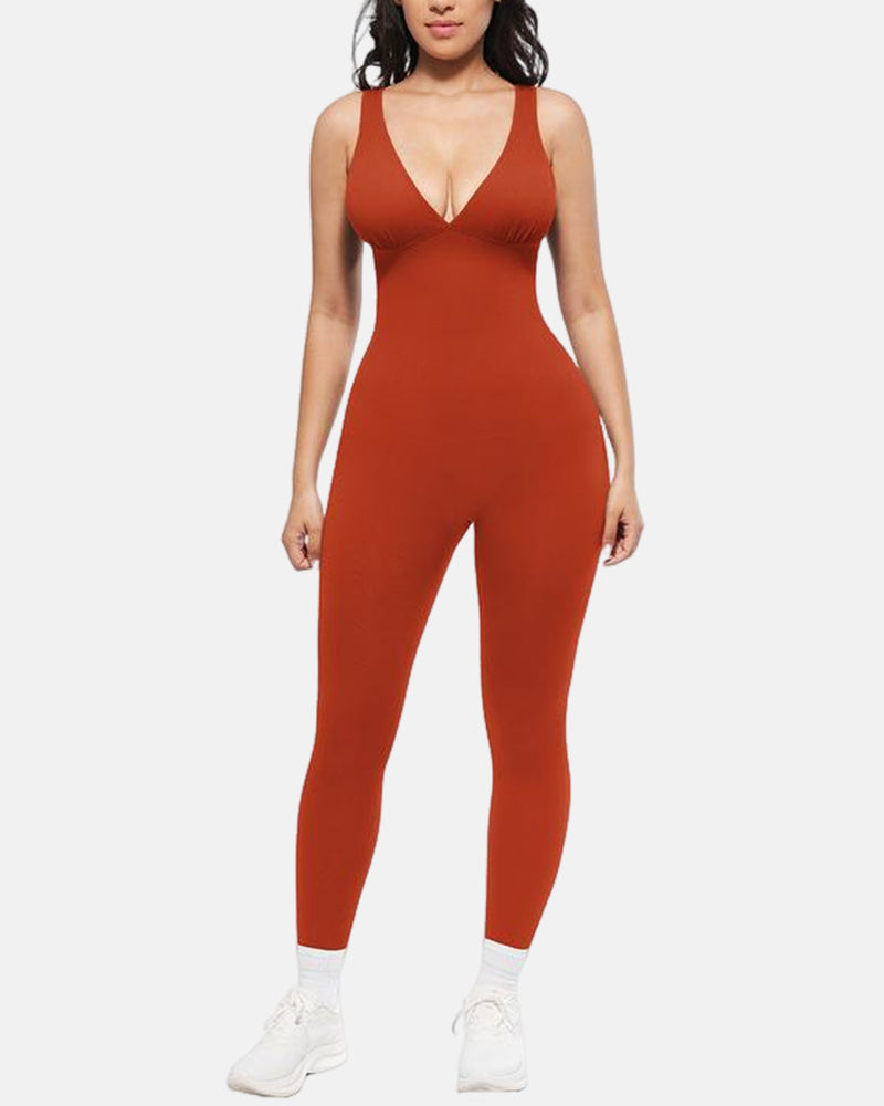 Sculpting Bodysuit Deep V-Neck Curves Support
