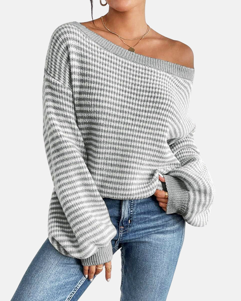 Women's Striped Knit Top