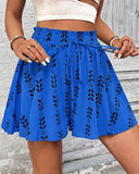 Pantalones cortos de mujer de cintura alta con estampado bohemio