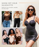 Sexy Back Lace-up Thong Seamless Corset Bodysuit