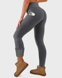 Winter Essentials High-Waisted Fleece Leggings with Pockets