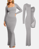 All-in-One Shapewear Dress with Built-In Bra