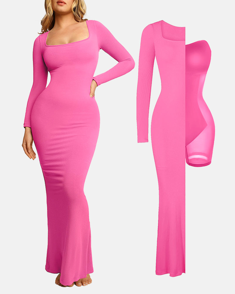 All-in-One Shapewear Dress with Built-In Bra