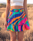 Women's Summer Flowy Ruffle Mini Skorts with Built-in Shorts & Pockets