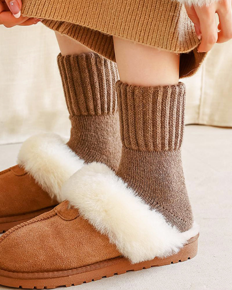 Boot Socks for Women - Thick Winter Knit Warm Socks(5 Pairs)
