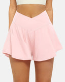 Women 2 in 1 Flowy Athletic Shorts with Pockets