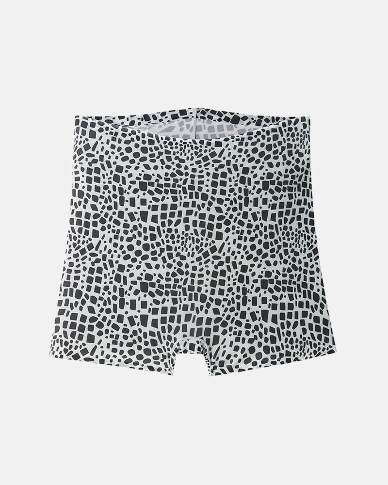 Leopard Seamless Mid-Rise Ice Silk Boyshorts 6-Pack