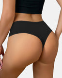 Tangas sin costura de cintura alta con control de abdomen para mujer