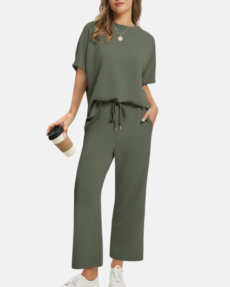 Conjunto de Salón Relax AERIA™ – Edición Pantalones de Pierna Ancha