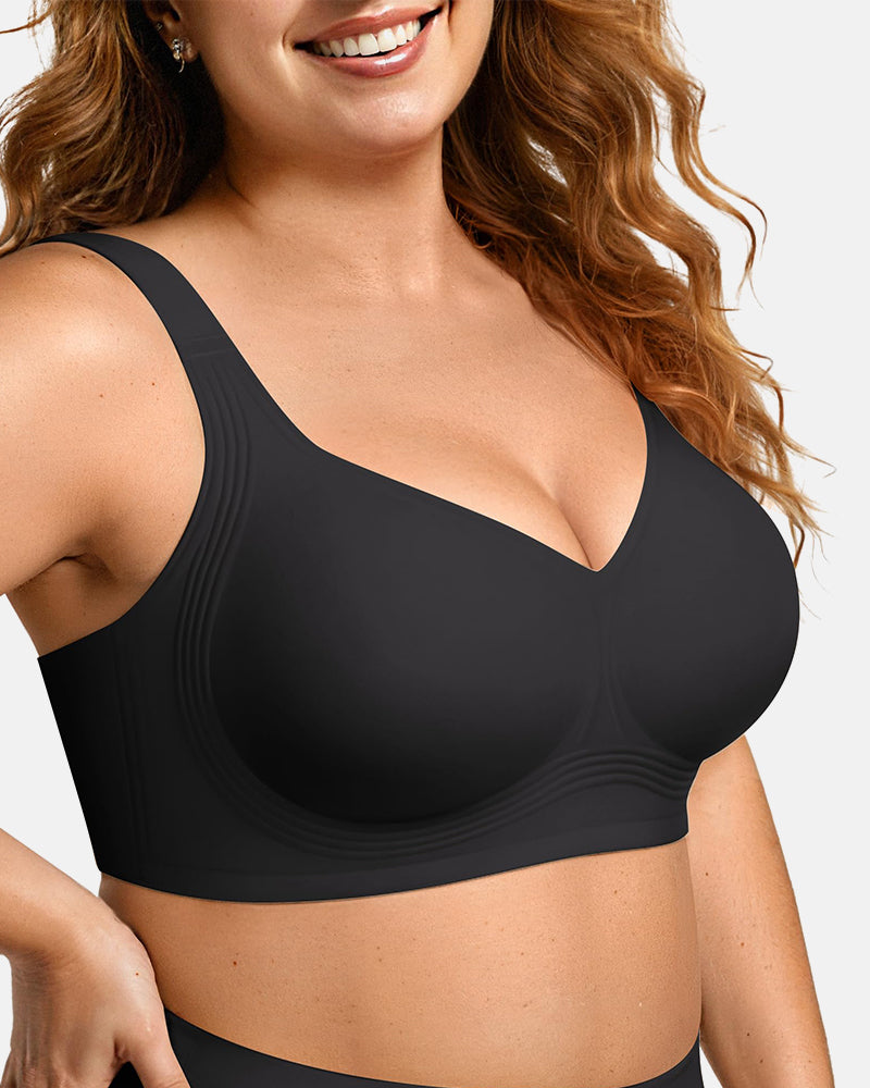 Wireless Support Bra with Full Coverage and Smooth Fit