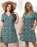 Vestido midi con cuello en V, suave como la mantequilla, favorecedor y con bolsillos