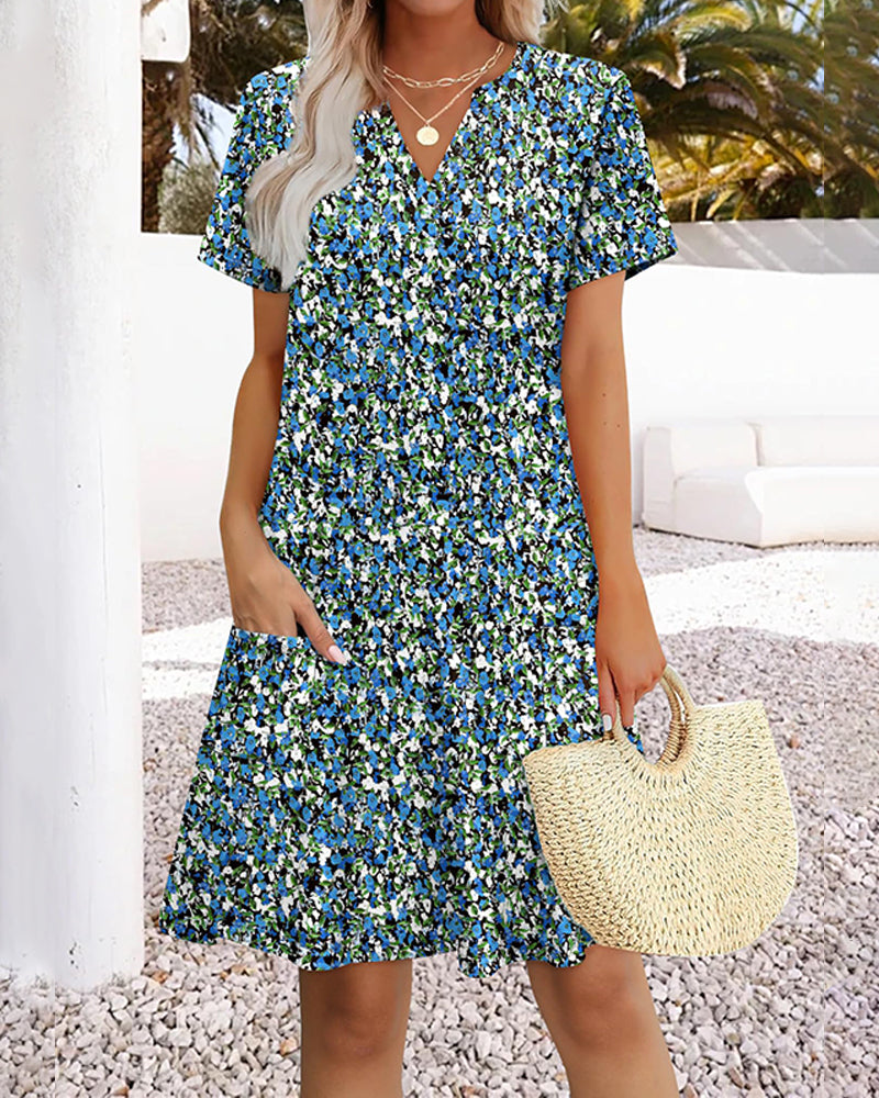 Vestido midi con cuello en V, suave como la mantequilla, favorecedor y con bolsillos