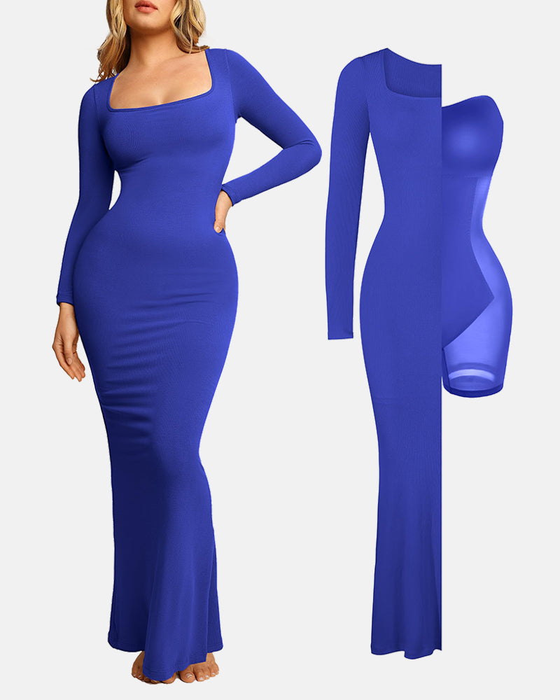 All-in-One Shapewear Dress with Built-In Bra