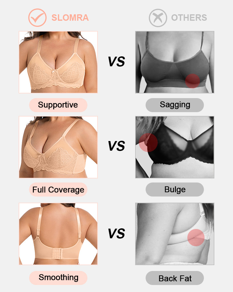 Smoothing Minimizer Bra Wireless Support for Large Bust