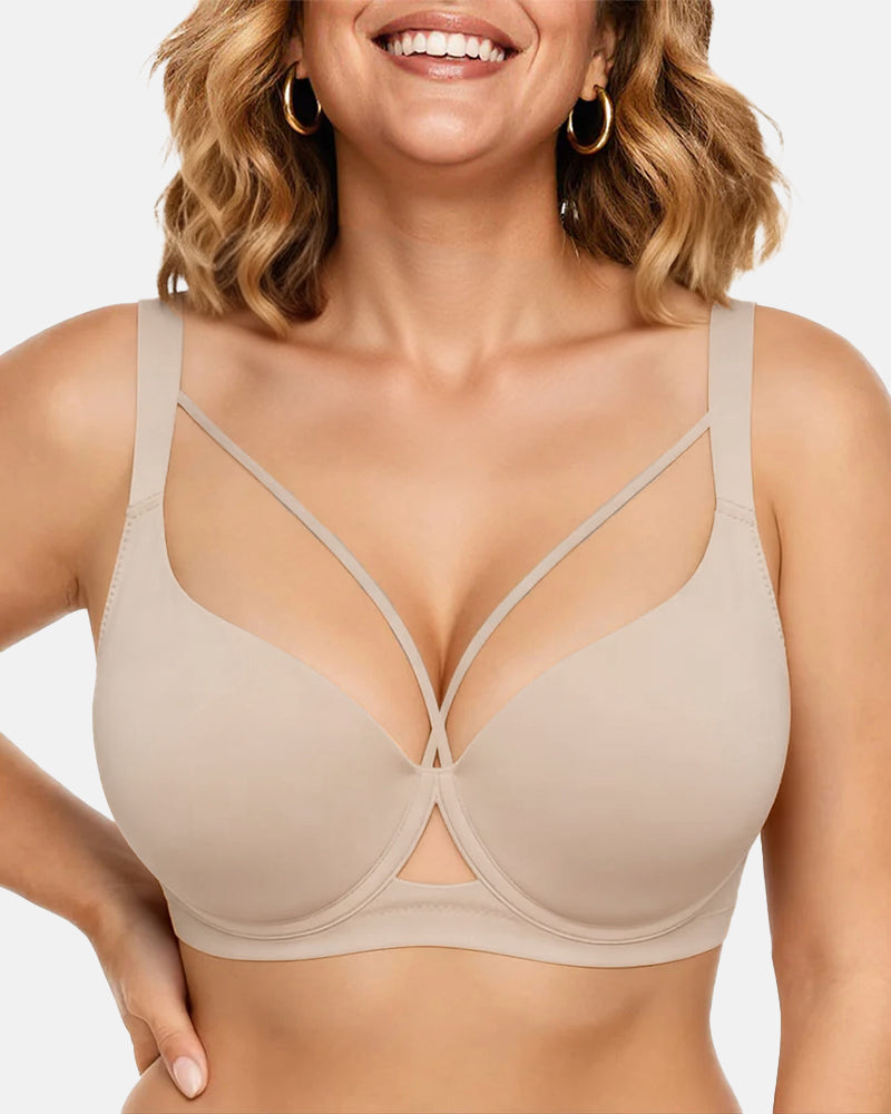 SculptLift™ Seamless Push-Up Deep V Bra