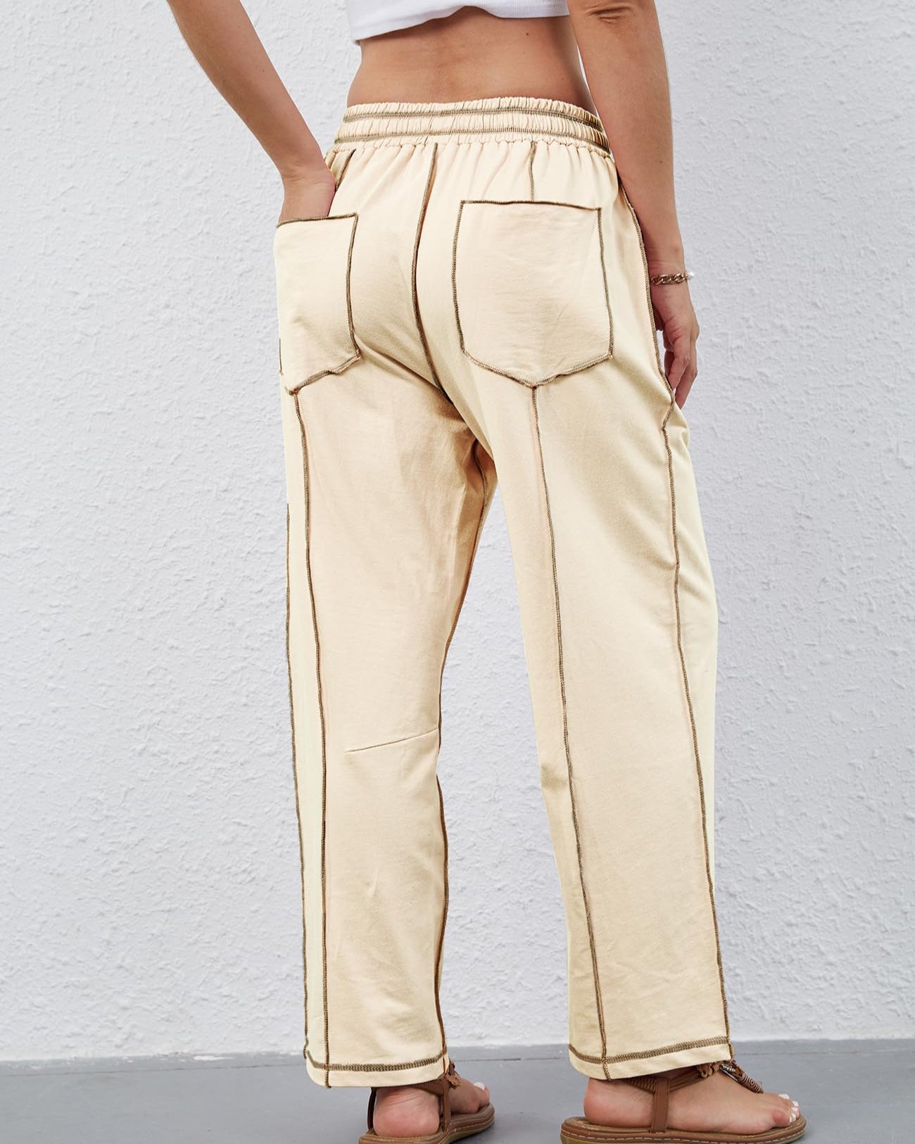 New Elevated Barrel Leg Lounge Pants - Slimming High Waist in Premium Organic Cotton