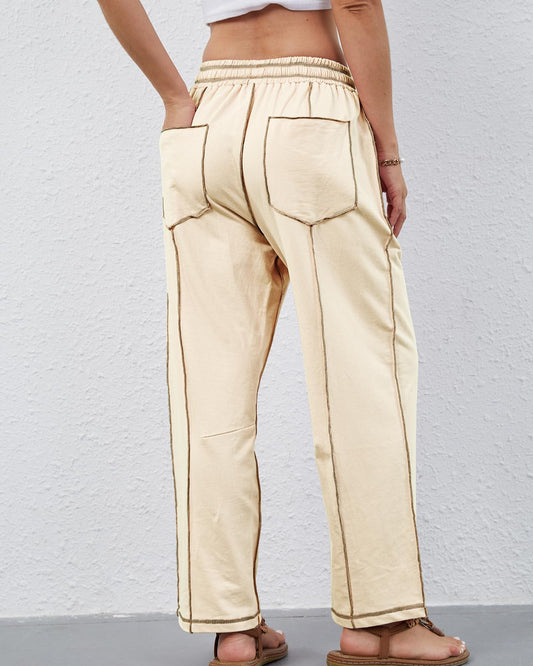 New Elevated Barrel Leg Lounge Pants - Slimming High Waist in Premium Organic Cotton