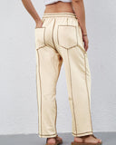 New Elevated Barrel Leg Lounge Pants - Slimming High Waist in Premium Organic Cotton