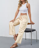 New Elevated Barrel Leg Lounge Pants - Slimming High Waist in Premium Organic Cotton