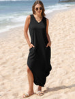 Vestidos florales casuales de verano con bolsillos