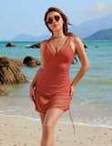 Slimming Mesh Sheer Sarong Wraps Bathing Suit