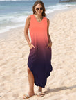 Vestidos florales casuales de verano con bolsillos