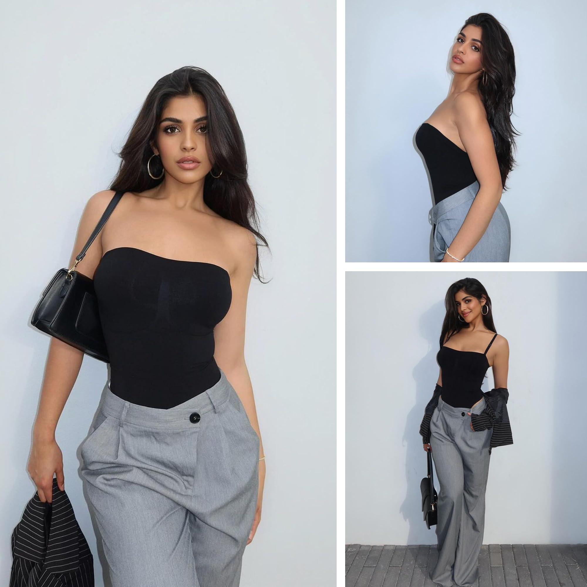 Bodysuit sin tirantes de control de abdomen