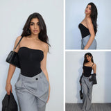 Bodysuit sin tirantes de control de abdomen