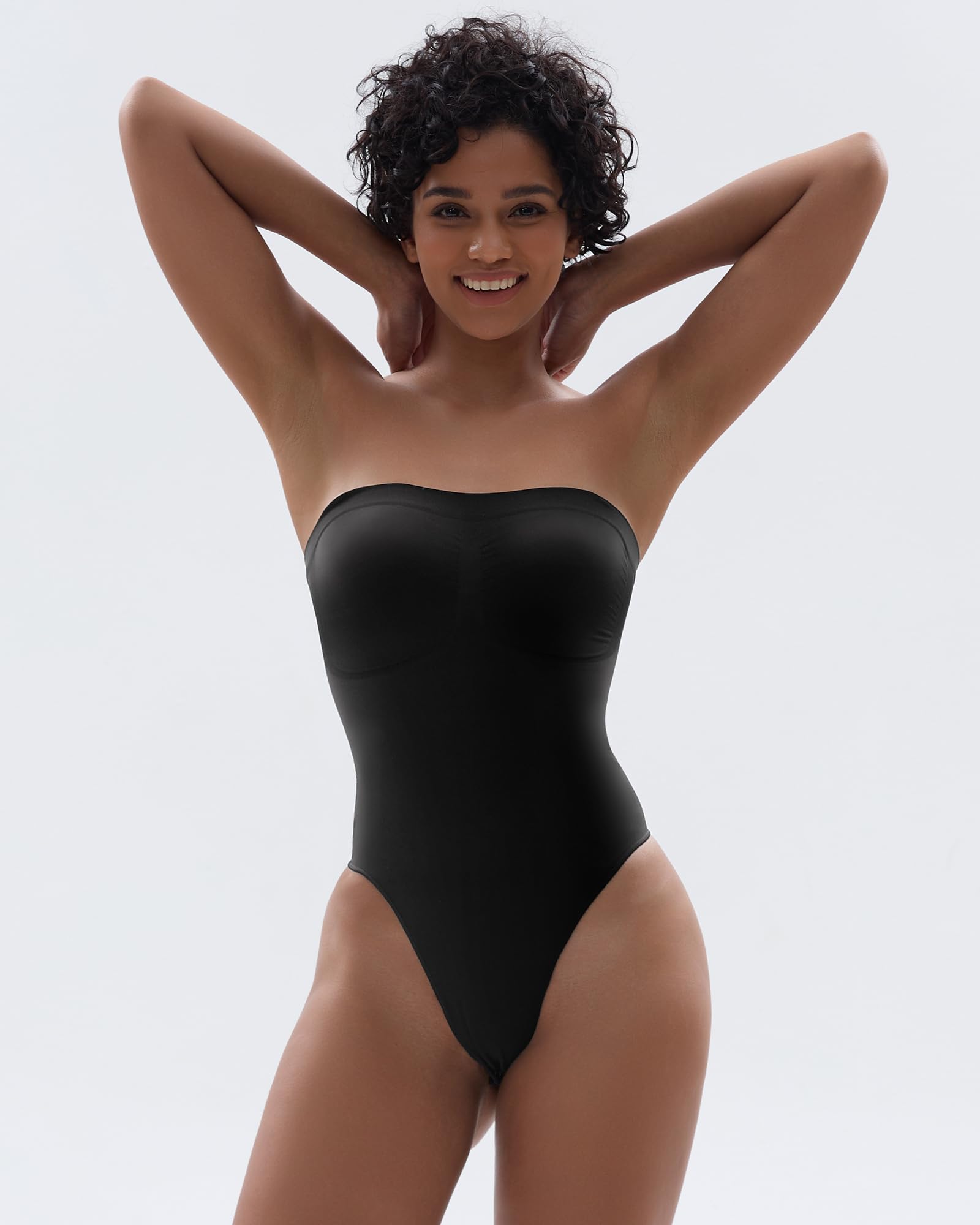 Bodysuit sin tirantes de control de abdomen