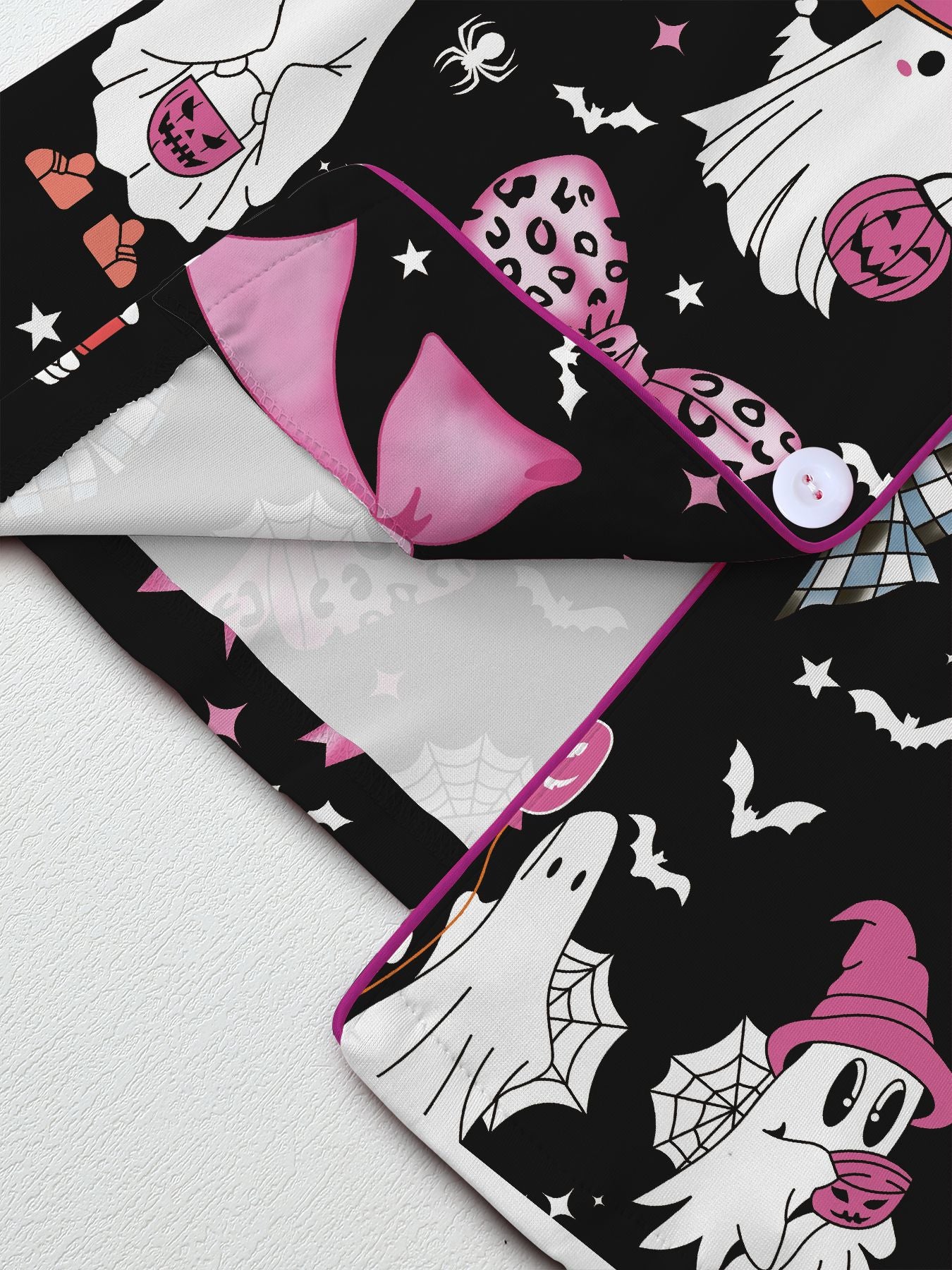 Spooky & Luxe: 2025 Retro Halloween Silk Satin Pajama Set