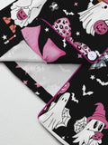 Spooky & Luxe: 2025 Retro Halloween Silk Satin Pajama Set