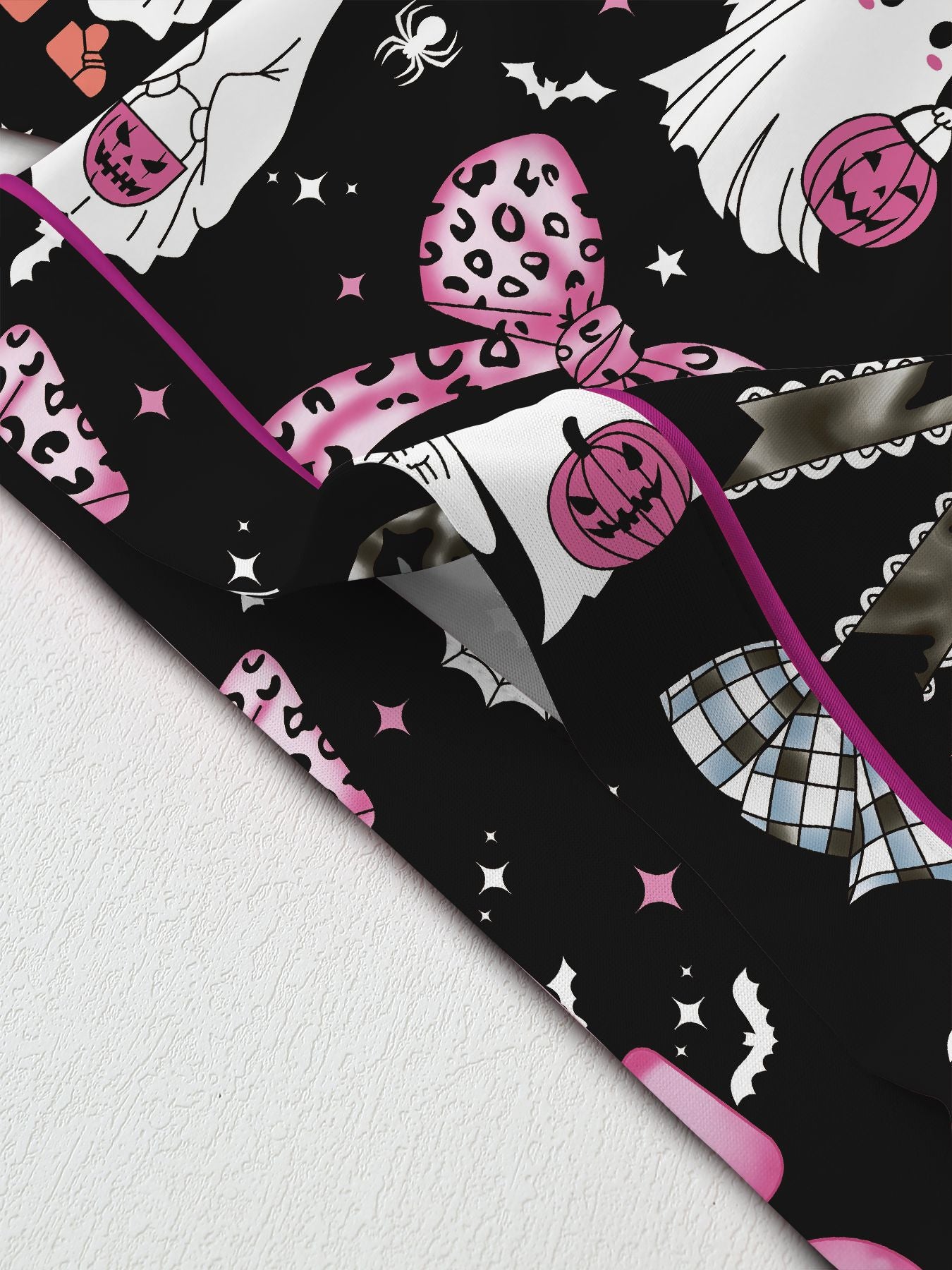 Spooky & Luxe: 2025 Retro Halloween Silk Satin Pajama Set