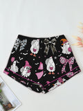 Spooky & Luxe: 2025 Retro Halloween Silk Satin Pajama Set