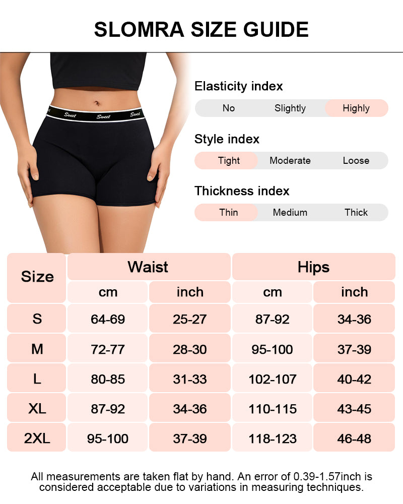 Women's Cotton High-waisted Boyshort Underwear 5-Pack
