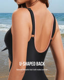 Cutout Tie Knot Tummy Control One Piece Swimsuit