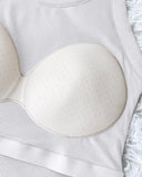 Ribbed Tank Top with Built-in Bra and Pads