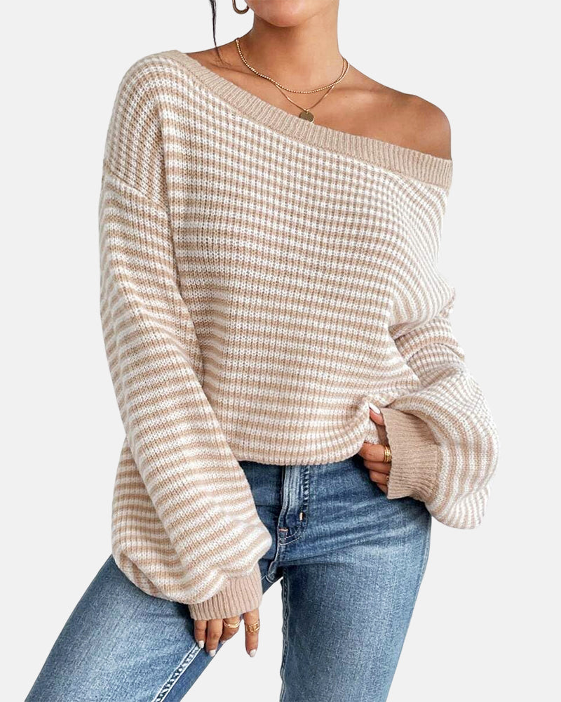 Women's Striped Knit Top