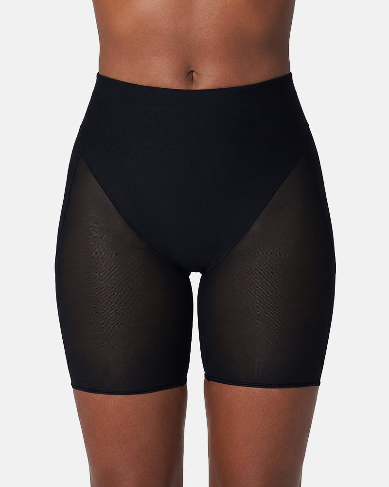 PowerUp Firm Compression Butt Lifter Shaper Shorts with Ruched Seam & Lift Bands
