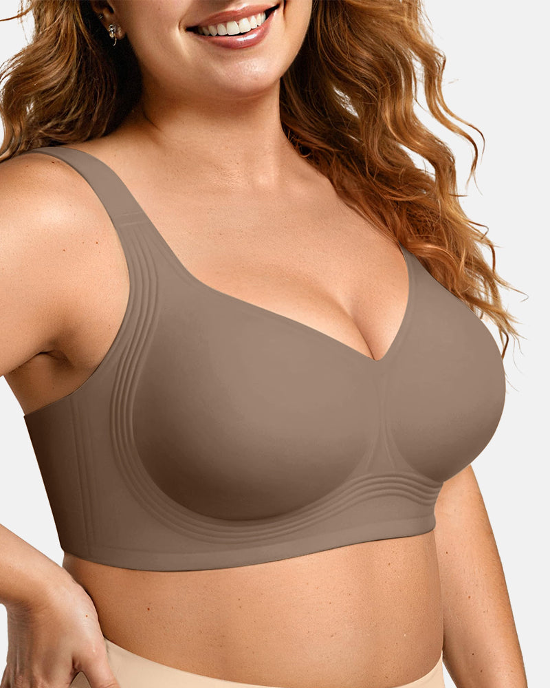 Wireless Support Bra with Full Coverage and Smooth Fit