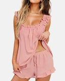Flirty Ruffle Buttery-Soft Dainty Pajama Set