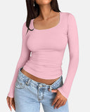 Slim-Fit Square Neck Top