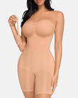 Strapless Tummy Control Seamless Bodysuit with Removable Straps