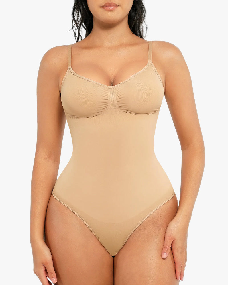 Tummy Control Seamless Thong Bodysuit