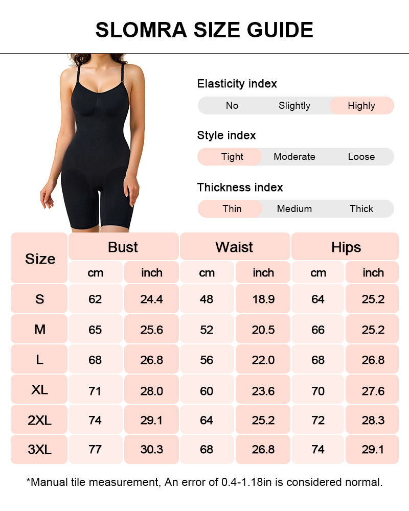 Women Tummy Control Bodysuit Mid Thigh Body Shaper
